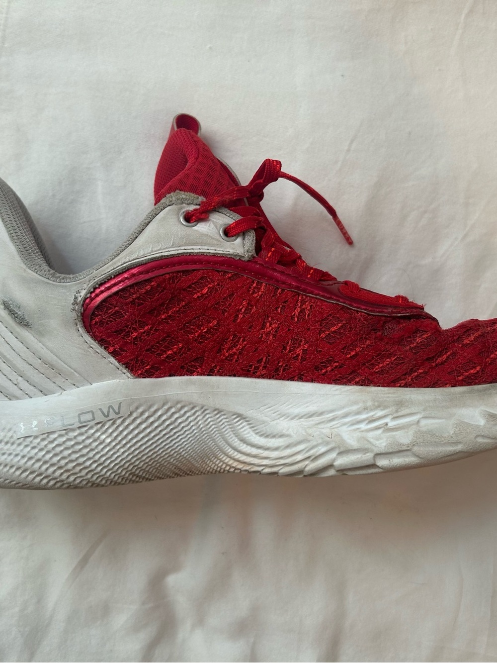 Under Armour Curry Flow 9 | Team Red & White | Men’s 9.5 - Picture 7 of 7